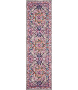 Nourison Passion - Psn20 Light Grey Pink Area Rug 2 ft. 2 X 7 ft. 6 Rectangle