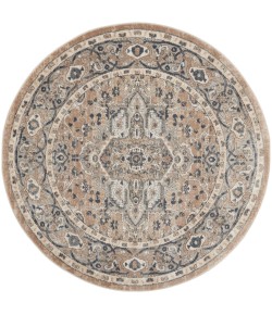 Nourison Quarry Beige Grey QUA05 5 ft. X Round Rug