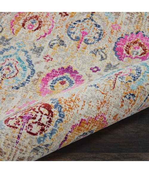 Nourison VINTAGE KASHAN Area Rug Nourison Vintage Kashan Area Rug VKA04-Ivory/Multicolor