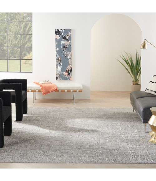 Nourison Luna Grey Silver LUN01 8 ft. X 10 ft. Rect. Rug