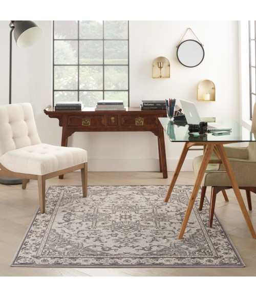 Nourison GRAND VILLA Area Rug Kathy Ireland Grand Villa Area Rug KI80-Grey