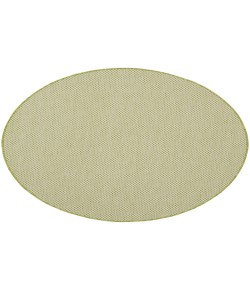 Nourison Courtyard Ivory Green COU01 5 ft. Round Rug