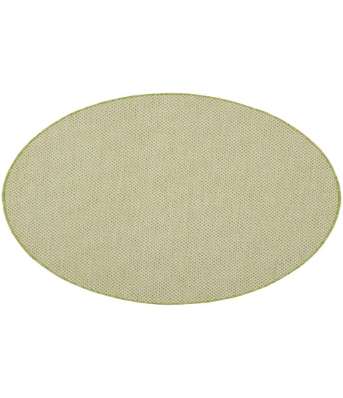 Nourison Courtyard Ivory Green COU01 5 ft. Round Rug