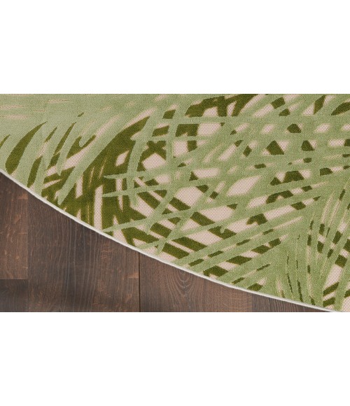 Nourison Aloha Ivory Green ALH41 5 ft. 3 in. Round Rug