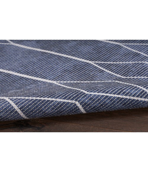 Nicole Curtis Machine Washable Series 1 Navy SR107 2 ft. 2 in. X 10 ft. Rectangle Rug
