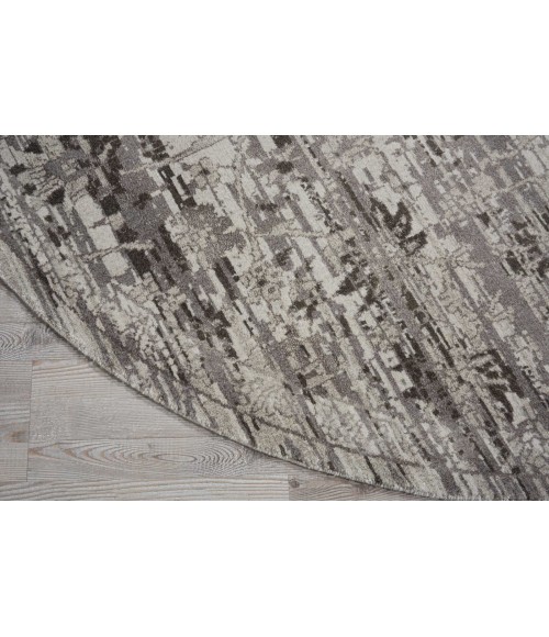 Nourison Twilight Round Area Rug TWI01 Silver 8' Round