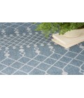 Nourison Astra Machine Washable Blue ASW10 4 ft. Round Rug