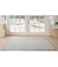 Nourison Courtyard Ivory Aqua COU01 5 ft. Square Rug