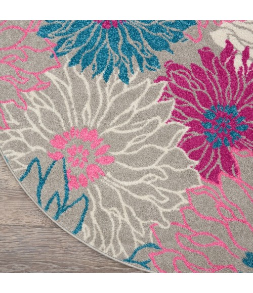 Nourison Passion Round Area Rug PSN17-Grey