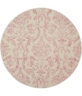 Nourison Jubilant Round Area Rug JUB09-Ivory/Pink