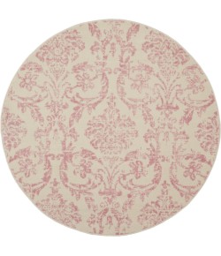 Nourison Jubilant - Jub09 Ivory Pink Area Rug 5 ft. 3 X Round