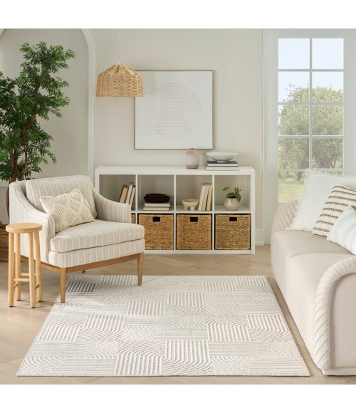 Nourison Natural Texture Beige Ivory NTX02 5 ft. X 7 ft. Rect. Rug