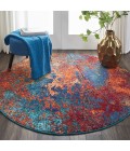 Nourison CELESTIAL Area Rug Nourison Celestial Round Area Rug CES08-Atlantic