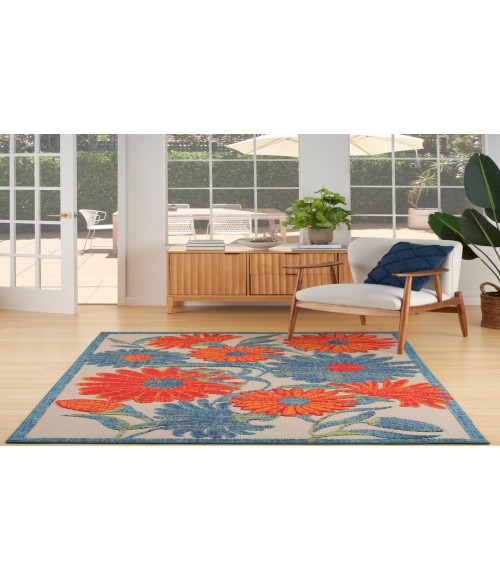 Nourison Aloha Ivory Multicolor ALH33 3 ft. 6 in. X 5 ft. 6 in. Rectangle Rug