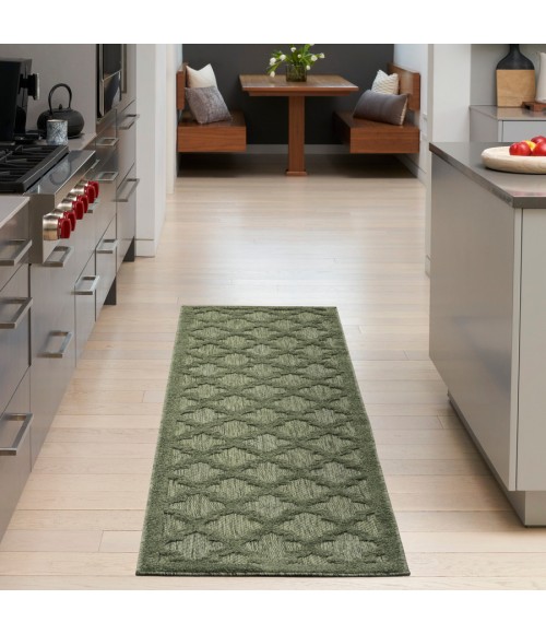 Nourison Home Easy Care Green NES01 2 ft. X 6 ft. Rectangle Rug