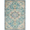 Nourison Passion - Psn25 Ivory Light Blue Area Rug 3 ft. 9 X 5 ft. 9 Rectangle