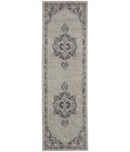 Nourison Tranquil Area Rug TRA14 Grey/Navy 2'3" x 7'3"