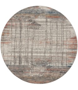 Nourison Rustic Textures - Rus12 Grey Multicolor Area Rug 7 ft. 10 in. Round