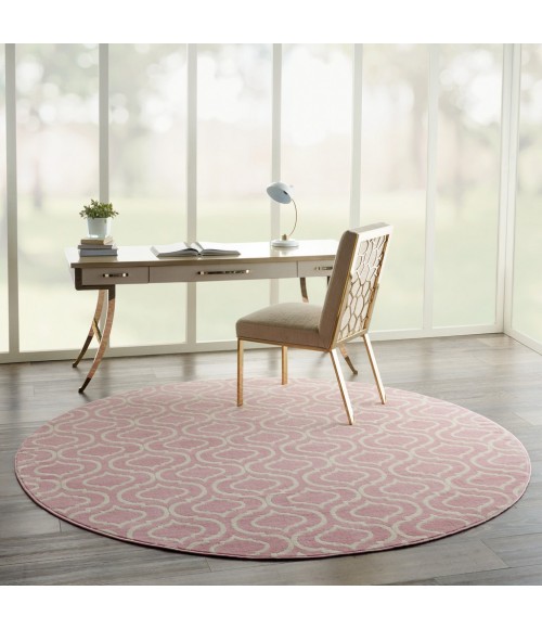 Nourison Jubilant Round Area Rug JUB19-Pink