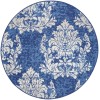 Nourison Whimsicle - Whs11 Navy Ivory Area Rug 5 ft. X Round