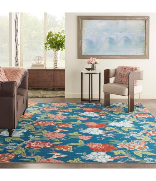 Waverly Sun N' Shade Area Rug SND82 Blue/Multicolor 10' x 13'