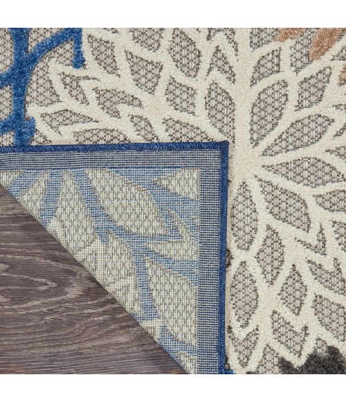 Nourison Aloha Area Rug ALH05 Blue/Multicolor 3' x 5'