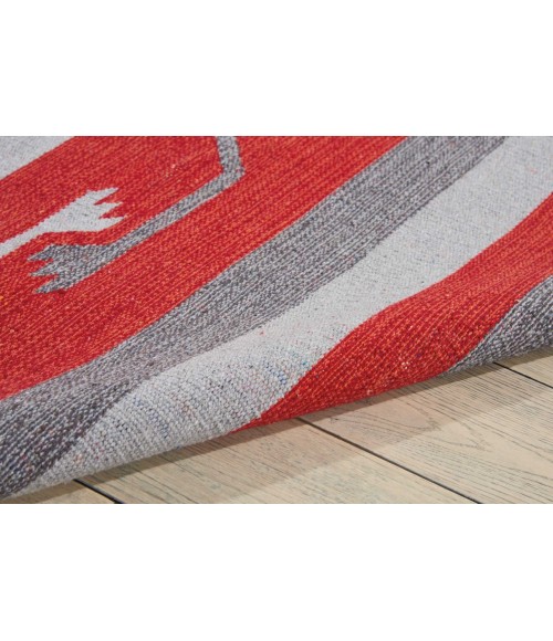 Nourison Baja Area Rug BAJ01-Grey/Red