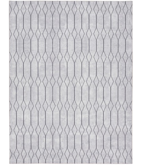 Nicole Curtis Machine Washable Series 1 Area Rug SR107 Ivory/Grey