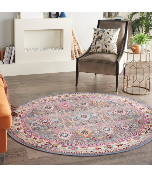 Nourison VINTAGE KASHAN Area Rug Nourison Vintage Kashan Area Rug VKA05-Grey/Multi