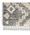 Nourison Oslo Shag Grey/Ivory OSL02 5 ft. X 8 ft. Rect. Rug