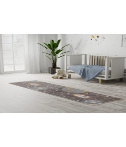 Nourison Astra Machine Washable Sky Blue ASW06 2 ft. 2 in. X 8 ft. Rectangle Rug