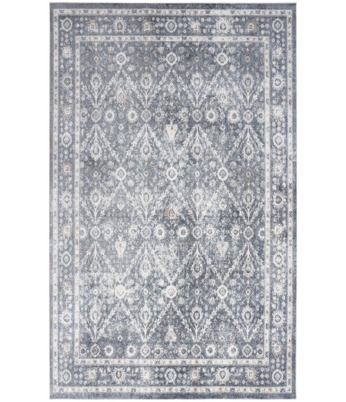 Nourison Astra Machine Washable Dark Blue ASW16 7 ft. 10 in. X 10 ft. Rectangle Rug