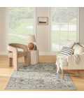Nourison Home Washable Decor Blue Taupe WSD12 6 ft. 7 in. X 9 ft. Rectangle Rug