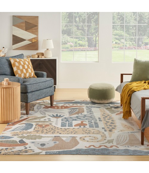 Nourison Astra Machine Washable Area Rug ASW01 Ivory