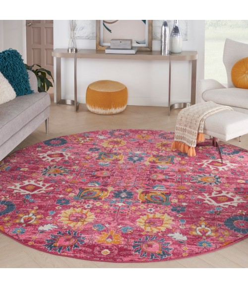 Nourison Passion Area Rug PSN01 Fuchsia 8' Round