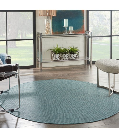 Nourison Positano Round Area Rug POS01-Aqua