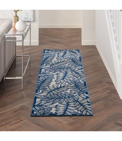 Nourison Aloha - Alh18 Ivory Navy Area Rug 2 ft. 3 X 8 ft. Rectangle