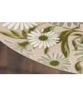 Nourison Aloha Ivory Green ALH33 5 ft. 3 in. Round Rug