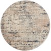 Nourison Quarry Beige Grey QUA01 4 ft. X Round Rug