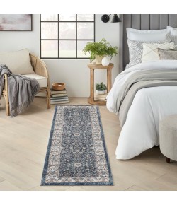 Nourison Ki100 American Manor - Amr01 Blue Ivory Area Rug 2 ft. 2 in. X 7 ft. 6 in. Runner