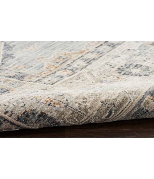 Nourison Nyle Light Blue Rug NYE07 7’10” Round - Rugs Town Nourison Nyle Light Blue NYE07 7’10” Round Rug