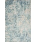 Nourison Astra Machine Washable Blue Ivory ASW07 6 ft. 7 in. X 9 ft. Rectangle Rug