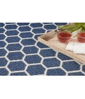 Nourison Reversible Indoor Outdoor Navy Rug RVB01 9 ft. X 12 ft. Rectangle - Rugs Town Nourison Reversible Indoor Outdoor Navy RVB01 9 ft. X 12 ft. Rectangle Rug