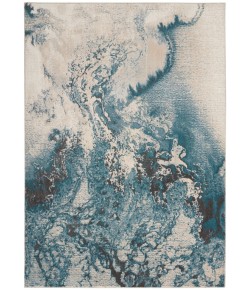Nourison Maxell - Mae08 Ivory Teal Area Rug 3 ft. 10 in. X 5 ft. 10 in. Rectangle