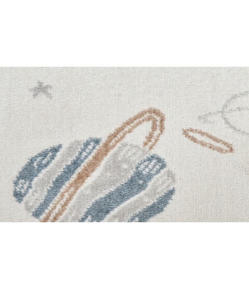Nourison Astra Machine Washable Ivory Multicolor ASW18 5 ft. 3 in. X 7 ft. Rectangle Rug