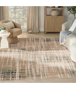Nourison Home Washable Decor Beige Blue WSD07 9 ft. X 12 ft. Rectangle Rug