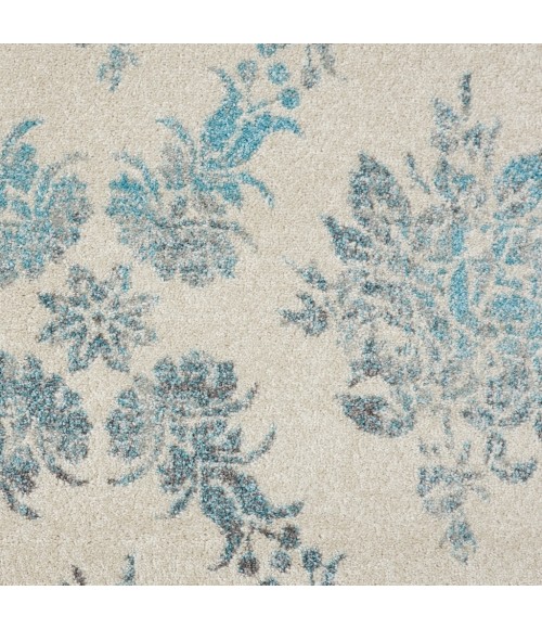 Nourison Tranquil Area Rug TRA09-Ivory/Turquoise