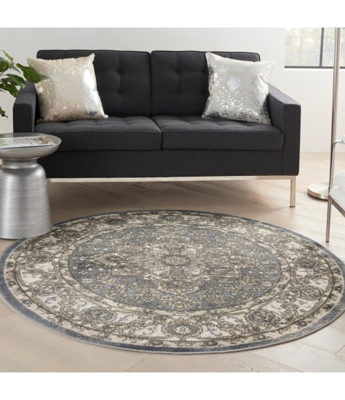 Nourison Home Concerto Blue Rug CNC05 8 ft. Round - Rugs Town Nourison Home Concerto Blue CNC05 8 ft. Round Rug