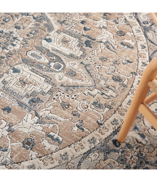 Nourison Quarry Beige Grey QUA05 6 ft. X 9 ft. Oval Rug