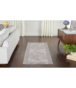Nicole Curtis Machine Washable Series 1 Grey SR104 2 ft. 2 in. X 12 ft. Rectangle Rug